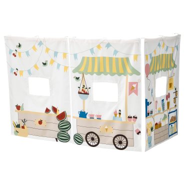 KURA, bed curtain, market stall pattern, 205.061.45
