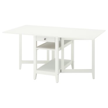 NÄSINGE, gateleg table with storage, 48/104/159x85 cm, 205.875.37