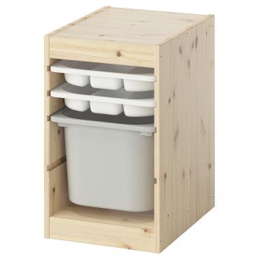 TROFAST, σύνθεση αποθήκευσης με κουτί/δίσκους, 32x44x52 cm, 295.733.00
