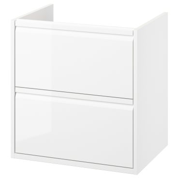 ANGSJON, wash-stand with drawers/high-gloss, 60x48x63 cm, 305.350.86