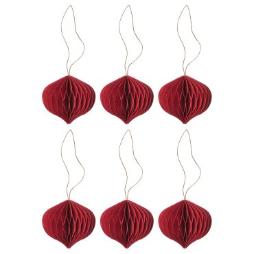 VINTERFINT, tree ornament set of 6, 6 cm, 306.047.96