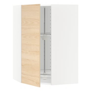 METOD, corner wall cabinet with carousel, 392.157.59