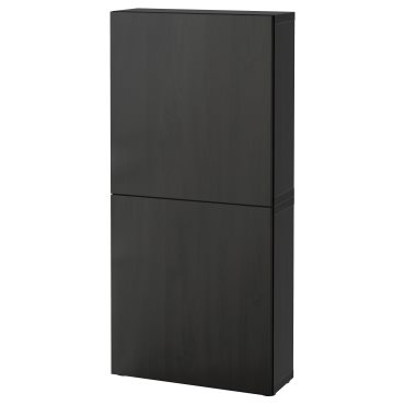BESTÅ, wall cabinet with 2 doors, 60x22x128 cm, 394.219.62