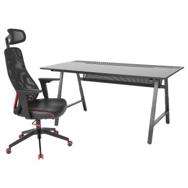 UTESPELARE/MATCHSPEL, gaming desk and chair, 394.407.72