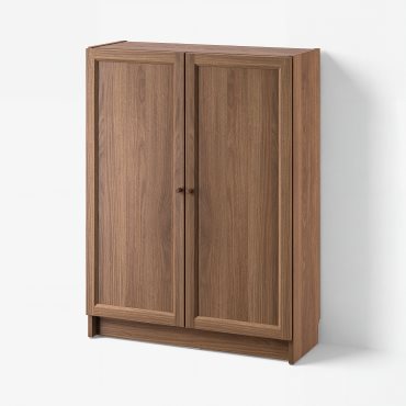 BILLY/OXBERG, bookcase with doors, 80x30x106 cm, 394.832.76
