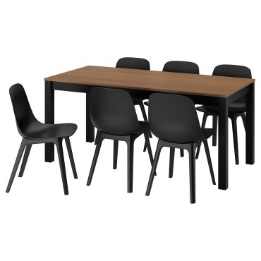 ÅLHULT/ODGER, table and 6 chairs, 170x80 cm, 396.100.95
