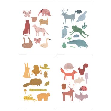 BILD, poster/forest fun/4 pack, 21x30 cm, 406.019.57