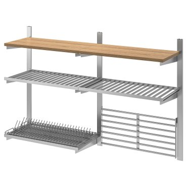 KUNGSFORS, suspension rail/shelf/dish drainer/wall grid, 492.543.35