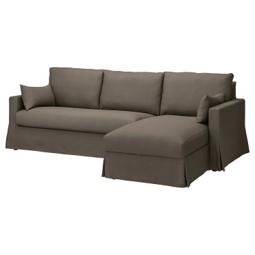 HYLTARP, 3-seat sofa with chaise longue, right, 494.958.20