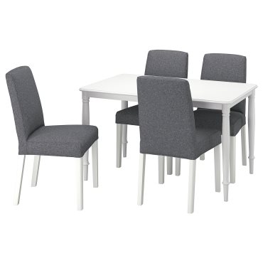 DANDERYD/BERGM, τραπέζι και 4 καρέκλες, 130 cm, 495.442.55