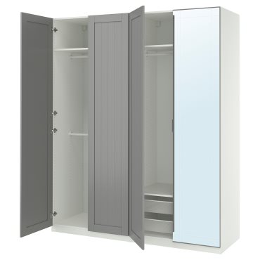 PAX/KAMMAR/GULL, συνδυασμός ντουλάπας, 200x60x236 cm, 495.725.83