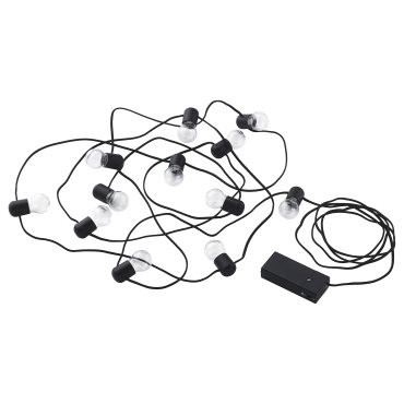 BLÖTSNÖ, LED lighting chain 12 light indoor battery-op, 504.015.09