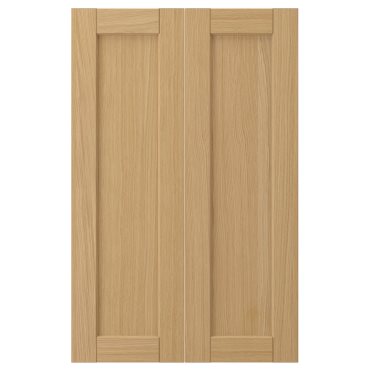 FORSBACKA, πόρτα για γωνιακό ντουλάπι βάσης 2 τεμ. 25x80 cm, 505.652.42