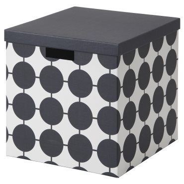 TJENA, storage box with lid, 32x35x32 cm, 506.010.56