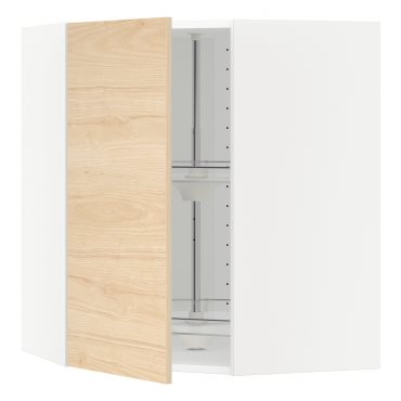 METOD, corner wall cabinet with carousel, 592.157.58