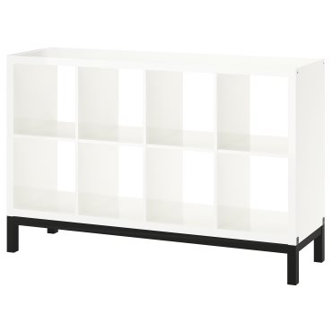 KALLAX, shelving unit with underframe/high-gloss, 147x94 cm, 594.426.90