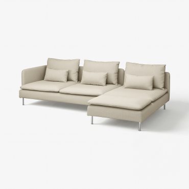 SÖDERHAMN, 4-seat sofa with chaise longue and open end, 594.497.00