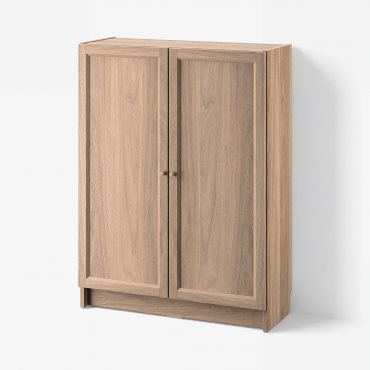 BILLY/OXBERG, bookcase with doors, 80x30x106 cm, 594.832.75