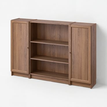 BILLY/OXBERG, bookcase combination with doors, 160x106 cm, 594.835.91