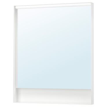 FAXALVEN, mirror with built-in lighting, 80x95 cm, 595.167.04