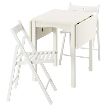 HAUGA/FRÖSVI, table and 2 folding chairs, 55x82x109/74 cm, 595.748.93
