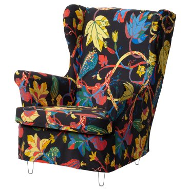 STRANDMON, slipcover for wing chair, 605.754.91