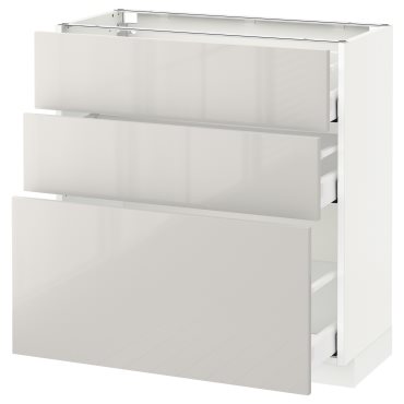METOD/MAXIMERA, base cabinet with 3 drawers, 691.686.62