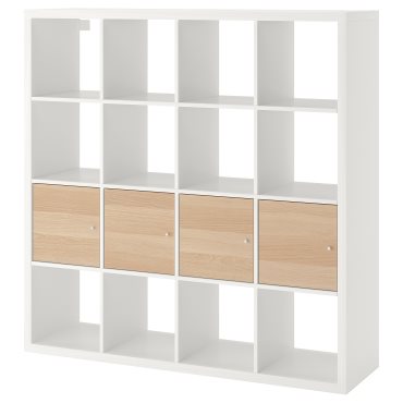 KALLAX, shelving unit with 4 inserts,147x147 cm, 692.276.71