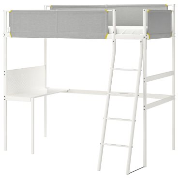 VITVAL, loft bed frame with desk top, 693.025.66