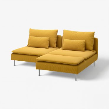 SÖDERHAMN, 2-seat sofa with chaise longue, 696.217.52