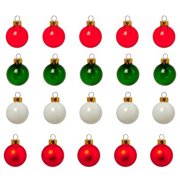 VINTERFINT, tree ornament/bauble/20 pack, 3.5 cm, 705.806.04