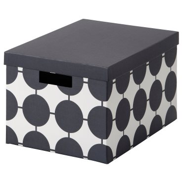 TJENA, storage box with lid, 25x35x20 cm, 706.010.55