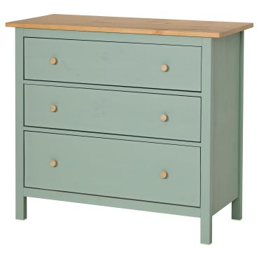 HEMNES, συρταριέρα με 3 συρτάρια, 108x96 cm, 706.107.38