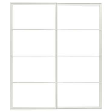 PAX, pair of sliding door frames with rail, 200x236 cm, 804.581.94