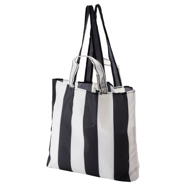 SKYNKE, carrier bag/striped, 45x36 cm, 805.176.74