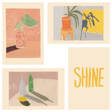 YLLEVAD, art card/Shine/4 pack, 10x15 cm, 805.364.89