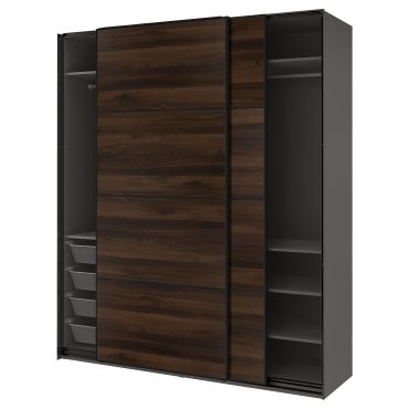 PAX, wardrobe with sliding doors, 200x66x236 cm, 896.088.63