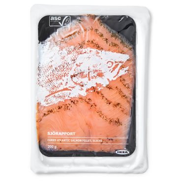 SJÖRAPPORT, cured salmon ASC certified/frozen, 200 g, 903.605.83