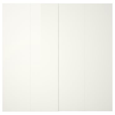 HASVIK, συρόμενη πόρτα/γυαλιστερό, 2 τεμ. 200x236 cm, 905.215.57
