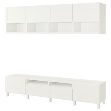 BESTÅ, TV storage combination/doors/drawers soft closing, 240x42x230 cm, 094.119.69