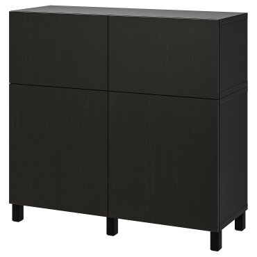 BESTÅ, storage combination with doors/drawers soft closing, 120x42x112 cm, 094.808.06