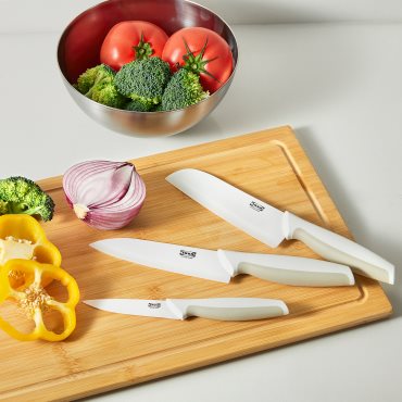 HACKIG, 3-piece knife set, ceramic, 105.984.85