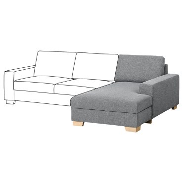 SÖRVALLEN, chaise longue section, right, 204.383.97
