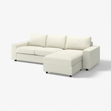 VIMLE, 3-seat sofa with chaise longue with wide armrests, 294.012.95