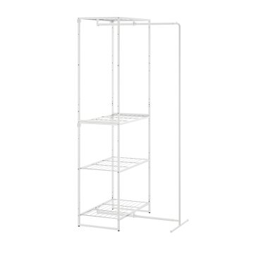 JOSTEIN, shelving unit with drying rack/in/outdoor/wire, 61x53/117x180 cm, 294.372.61