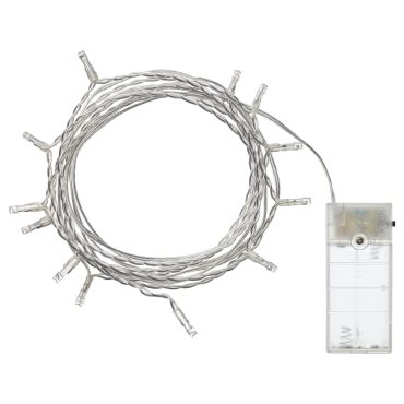 LEDFYR, γιρλάντα φωτισμού LED 12 λαμπ. εσωτ.χώρου/μπαταρία, 304.210.23