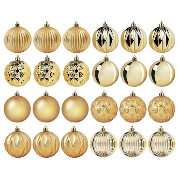 VINTERFINT, decoration bauble/24pack, 8 cm, 305.625.17
