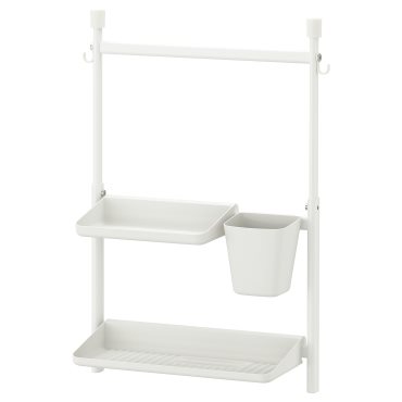 SUNNERSTA, kitchen organiser set/no drill/shelf/dish drainer/container, 393.384.25