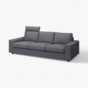 VIMLE, 3-seat sofa with headrest with wide armrests, 394.013.27