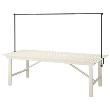 BONDHOLMEN/HELGEO, table with decorating rod/outdoor, 235 cm, 395.453.35